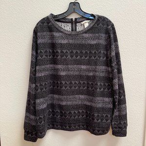 H&M Oversized Aztec Print Sweater